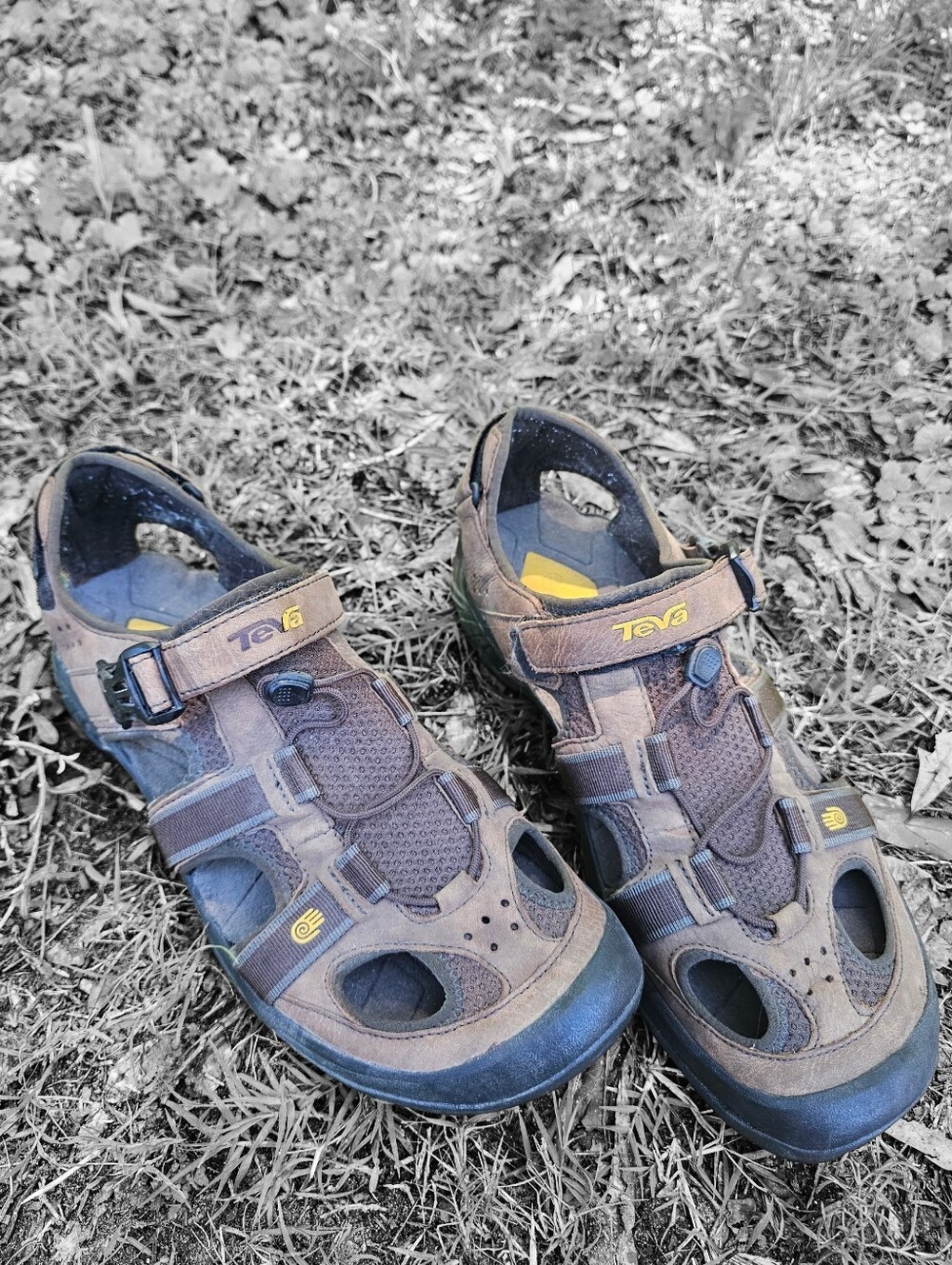 Teva MEN'S Brown and Navy Outdoor Water Sandals
